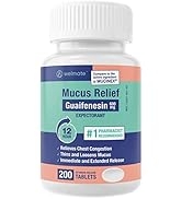 WELMATE | Mucus Relief | Guaifenesin 600mg | 12 Hr Support | Temporary Relief from Cough, Nasal &...