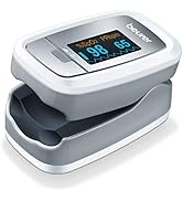 Beurer PO30 Fingertip Pulse Oximeter with 4 Color Display Formats, Lanyard, Protective Storage Ba...