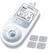 Beurer EM44 TENS Unit Muscle Stimulator with 50 Intensity Levels for Muscle Pain Relief, EMS Musc...