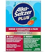 Alka-Seltzer Plus Maximum Strength PowerMax Sinus Congestion & Pain Medicine, Day + Night Liquid ...