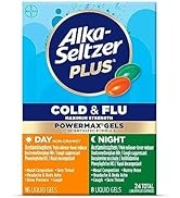 Alka-Seltzer Plus Power Max Cold and Flu Medicine, Day+Night, - Maximum Strength (Per 4 Hour Dose...